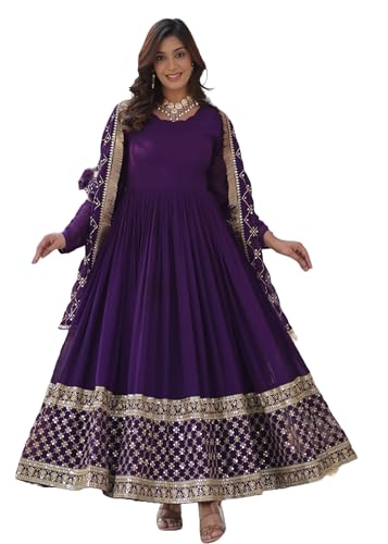 Costume indien femme avec broderie à paillettes Zari scintillantes