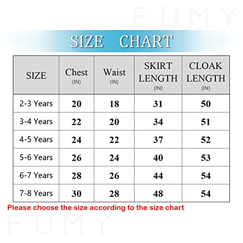 Fumy Princess Elsa Dress For Little Girl 3-8Y Christmas Costume Birthday Party Dress Up With Accessories (Blue, 4-5 Years) #TOP5