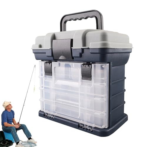 Organizador de equipo portátil, 4 cajas de equipos de bandejas, como un potente asiento temporal que puede soportar pesos adultos sin la máquina | Organizador de equipos port