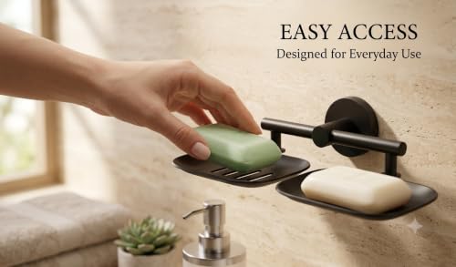 Image of iSTAR Stainless Steel 304 Grade Bathroom Soap Holder /Soap Stand /Soap Dish for Bathroom /Bathroom Accessories Multicolor