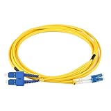 ForTronix LC to LC LC to SC SC to SC Single/Duplex Fiber Optic Patch Cable 2.0mm LSZH 9/125 Single Mode Yellow 2M/5M Length (LC to SC Duplex Fiber 5M)