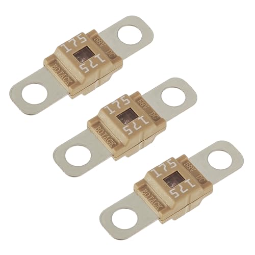 BOJACK AMI/Midi Fuse 175A Fusible atornillado de alta corriente de 200 amperios para coches, camiones, vehículos de construcción, autobuses, caravanas (paquete de 3)