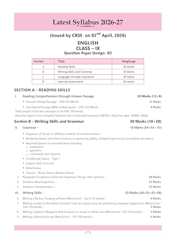 Image of Oswaal CBSE English Question Bank Chapter-wise & Topic-wise Class 9 | Based on new NCERT Textbook Kaveri |Includes Summary, Competency-Based Question, Self-Assessment & Practice Papers | For R2 Level