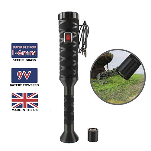 War World Scenics Pro Grass Detailer Applicateur dHerbe Statique - Modélisme Ferroviaire Fer Chemin Maquette Diorama Miniature Paysage Gazon Pelouse Scène Décor Base Terrain Flocage Fibre