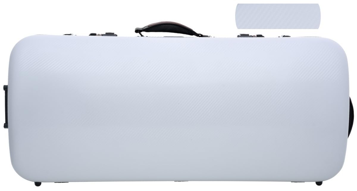 Doppelkoffer für Geige 4/4, Bratsche 36-43 Fiberglass Hybrid Special Weiß 3D M-case