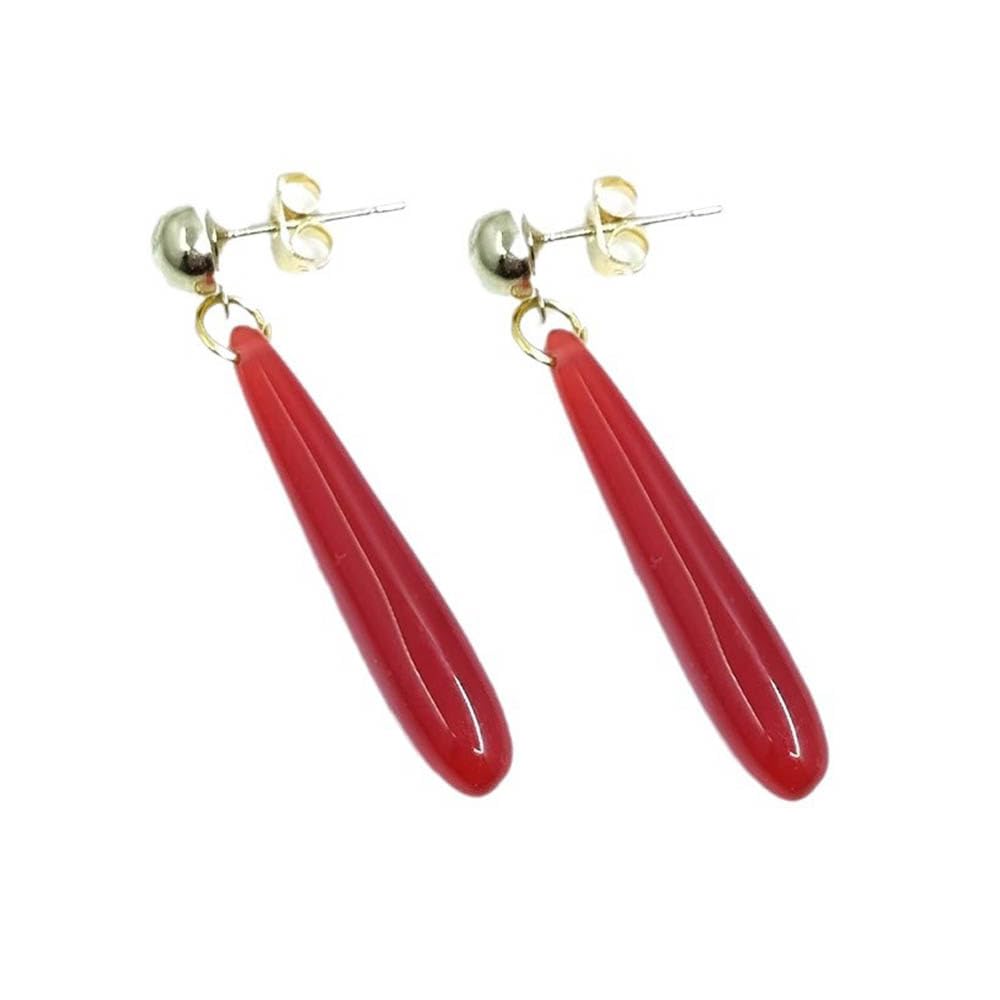 Frieren Earrings Frieren Cosplay Accessories Red Resin Earring Jewellery Anime Figure Merch (Red-A)