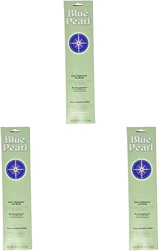 Blue Pearl Incienso de fragancia clásica, madera de cedro, 0.71 oz (paquete de 3)