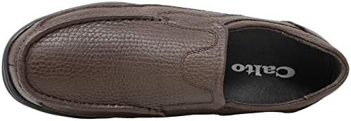 CALTO Men's Invisible Height Increasing Elevator Shoes - Brown Premium Leather Slip-on Lightweight Casual Loafers - 3 Inches Taller - G1827 - Size 9 D(M) US | Image 1
