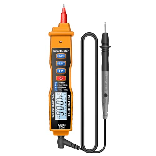 VOBOR Multimeter Spannungsprüfer Voltmeter Durchgangsprüfer mit Auto Range Digital Pen Berührungslos Spannungsprüfer für AC/DC Spannung Strom Widerstand Durchgangsprüfung (ohne Batterie)