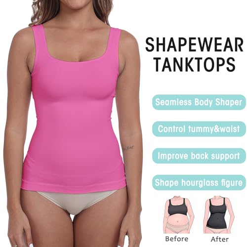 Image of YIOIOIO Womens Shapewear Tank Top Square Neck Tummy Control Compression