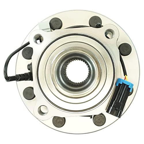 Image of TRQ Front Left and Right Wheel Bearing and Hub Assembly Set 2 Piece Compatible with 07-10 Chevrolet Silverado 3500 HD with Dual Rear Wheels DRW 07-10 GMC Sierra 3500 HD with Dual Rear Wheels DRW