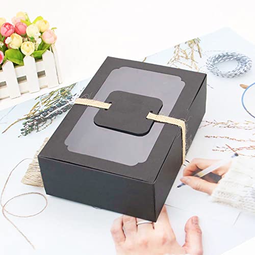 Allbusky 24PCS Paper Bakery Boxes with Window, Cake Boxes - Image 3