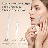 Gjinxi 10 szt. Dermaplane maszynka do golenia dla kobiet twarzy, profesjonalne ostrze do usuwania brwi do usuwania brwi modelowania brwi gładka skóra delikatne złuszczanie nieskazitelne przygotowanie