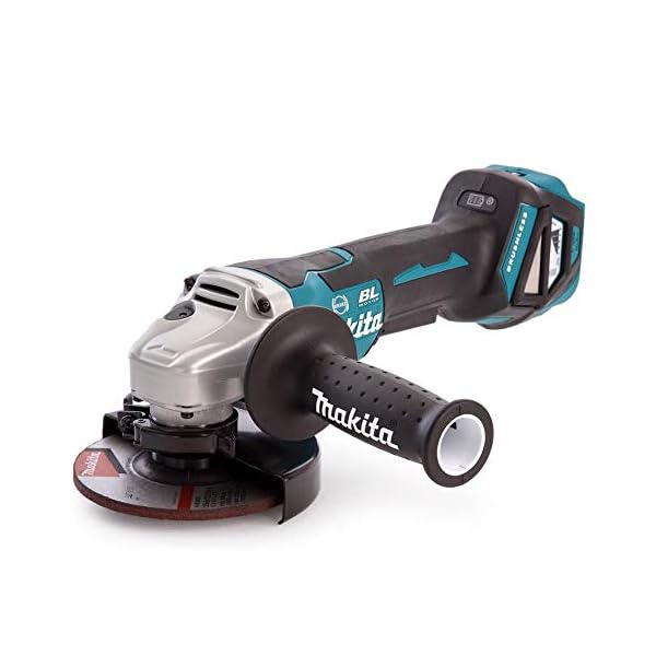 Makita DGA517RTJ Akku-Winkelschleifer 18 V / 5,0 Ah mit Paddleschalter, 2 Akkus + Ladegerät im MAKPAC, Schwarz – Bild 4