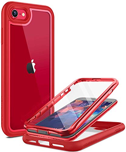YOUMAKER Aegis Designed for iPhone SE 2020 Case Green+Red