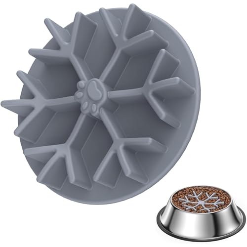 OQIMAX Anti Schling Napf Hund, Slow Feeder Hundenapf Einfügung, Langsame Fütterung mit Saugnapf für Hunde Katzen, Anti-Choke Kieselgel Hundenäpfe Einfügen, Entlastet die Verdauung, Überessen