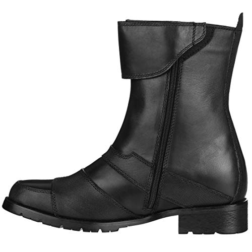 CALTO Men's Invisible Height Increasing Elevator Shoes - Black Leather Zipper High-top Biker Boots - 3.3 Inches Taller - G6252 - Size 9 D(M) US3