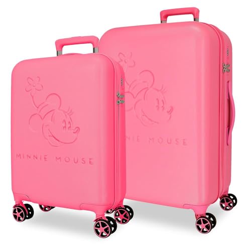 Set de valises Minnie Disney Joumma haut de gamme et finition fuchsia
