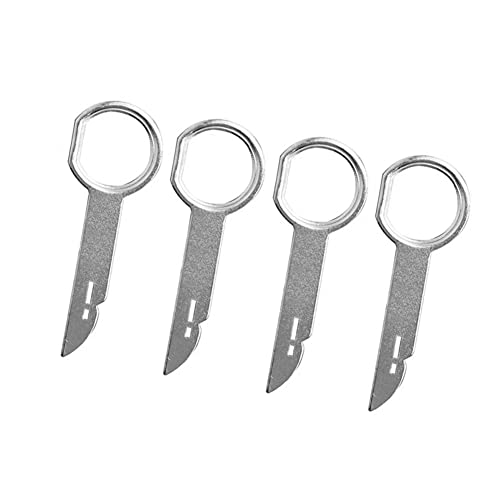 Audioproject A105 - 4 Bisel de radio / marco de radio / soporte de desbloqueo /Marco radio de coche universal compatible con: VW Audi Seat Skoda Mercedes Ford MFD-2 RNS-E RCD A3 A4 Polo Golf 5 6 Touran Passat