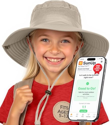 GearTOP Safari Hats for Kids UPF 50+ Kids Sun Hats...