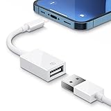 Lightn-ing auf USB Kamera Adapter, USB 3.0 Buchse OTG Daten Sync Kabel Adapter Kompatibel mit iPhone/i-Pad, Support Hubs, MIDI Keyboard, Maus, Kartenleser, USB Ethernet Adapter, iOS 9.2 bis 13 (Weiß)