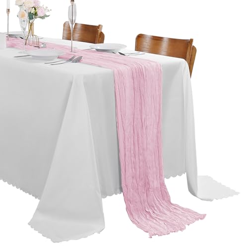 Pink cheesecloth table runner 15 pack 17x108 inches
