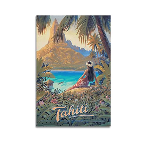 Tokiso Affiche Vintage Affiche Tahiti Affiche Murale Décoration Chambre 30x45cm