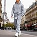 ADHOWBEW Track Suits Mens Drawstring Casual Comfy Fashion Running Fall Fitness Soft Hoodie and Sweatpants Clothing Winter Big and Tall Workout Conjunto Deportivo Para Hombre