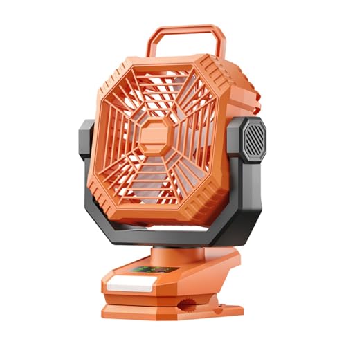 ポータブル5000/8000MAH充電式調整可能なスピードキャンプファンテント用のLEDライト付きデスク上のUSBクリップ用ファン