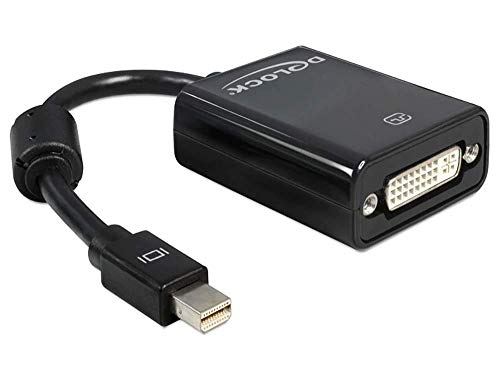 Cable DVI Delock 65098 de 18 cm negro para conexion de video digital en monitor