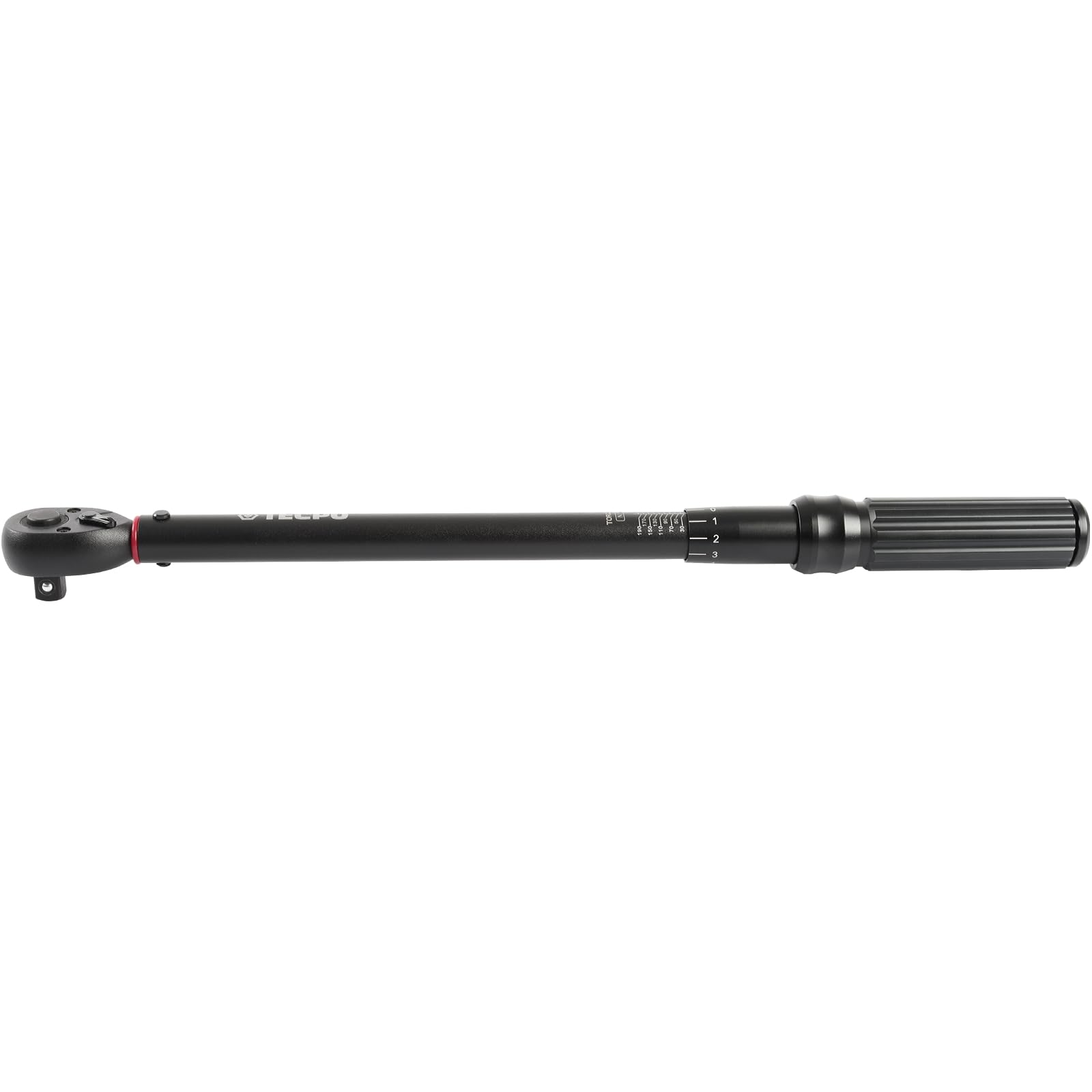 TECPO Llave dinamométrica 20-200 Nm + 1/2" Juego de llaves de vaso SW 17-19-21 mm