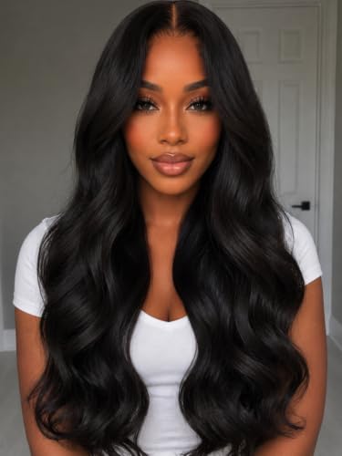 Image of KLAIYI Wear And Go Glueless Wig Bye Bye Knots 13x4Precut Lace Front Wigs Human Hair Loose Body Wave Wig Pre Bleached Pre Everything Pre Plucked with Baby Hair 3S Ready to Wear Beginner Friendly 16Inch