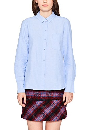 Preisvergleich Produktbild edc by ESPRIT Damen 107CC1F003 Bluse, Blau (Light Blue 440), Large