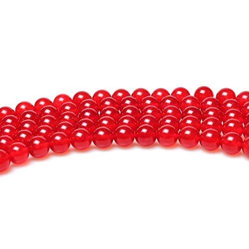 Mjdcb Natural Red Jade Round Loose Beads For Jewelry Making Diy Bracelet Necklace (12Mm) #TOP3