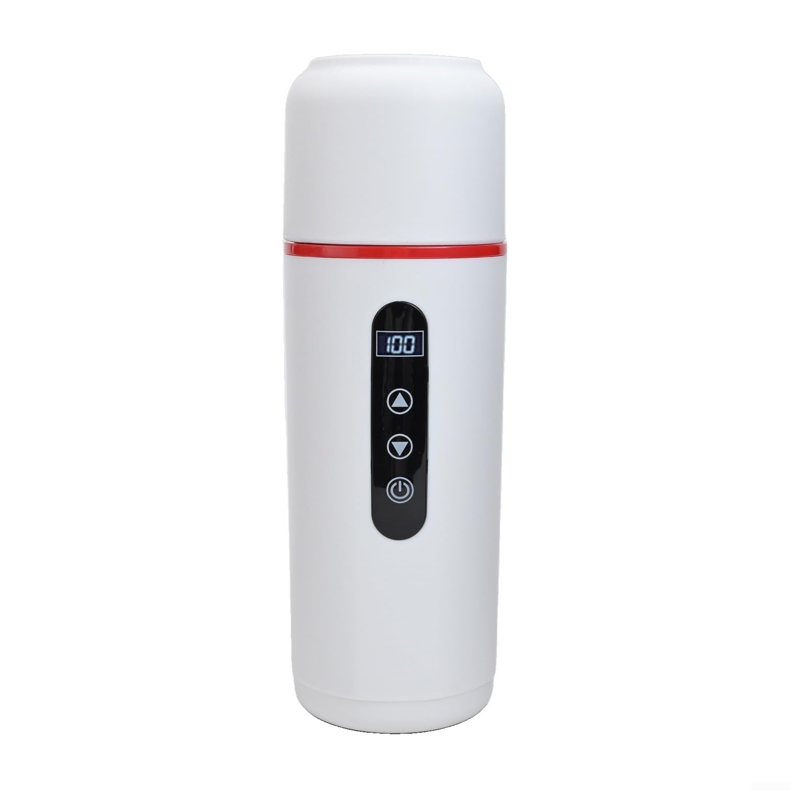 Hervidor eléctrico de viaje, 500 ml, LCD, 12 V/24 V, color blanco