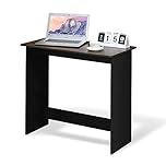 Furinno Simplistic Computer Desk, Study Desk, Writing Desk, Columbia Walnut/Black