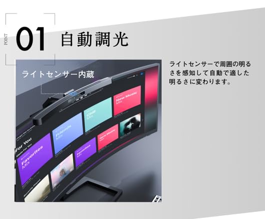 Amazon.co.jp: ロジック LG-HML003C-PROモニターライト 275lm 無段階調