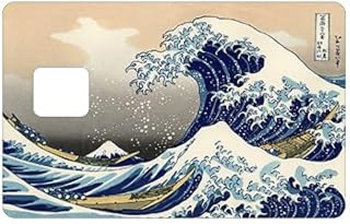 Sticker CB Hokusai, pour carte bancaire format US, Made in France