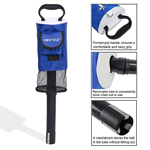 How True Golf Ball Retriever, Portable Shag Bag Golf Ball Pick Up With Removable Plastic Tube, Pocket Shagger Storage, Blue #TOP2
