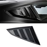 AUTRAGO Window Louvers Guards Shades Fit for Ford Mustang 2024 2025 2026, Protector Vent Covers ABS (Gloss Black)
