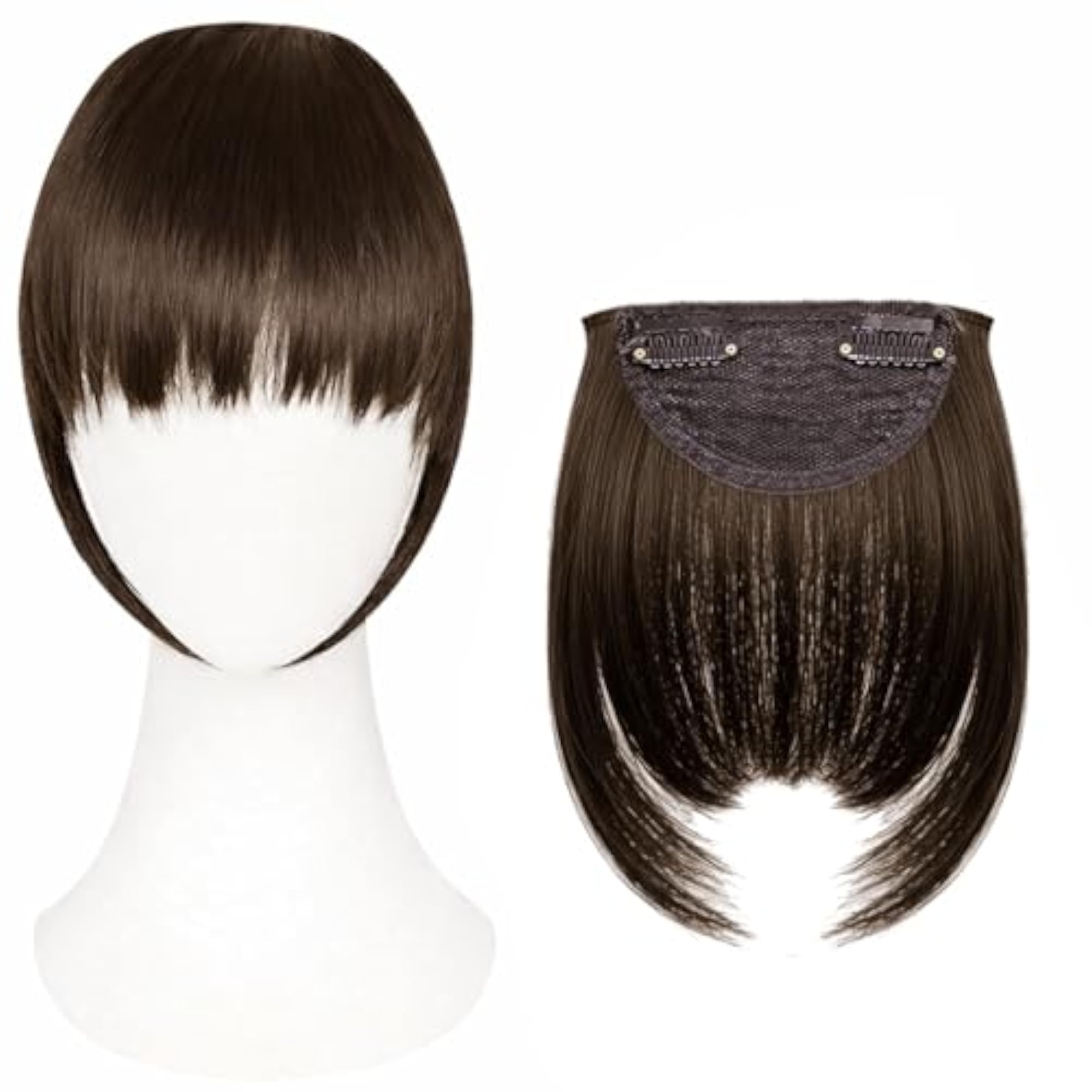 Clip Bangs, 100% Human Hair for Women