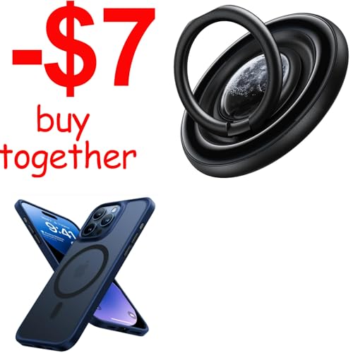 TORRAS Magnetic Case & 360Rotatable Magnetic Phone Grip Ring Holder Kickstand Spinner