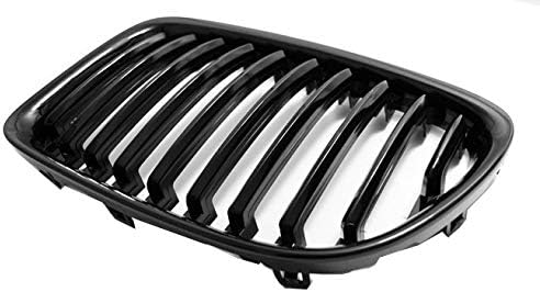 Front Grill Compatible with BMW X1 E84 Suv 2009 2010 2011 2012 RS-135 Front Central Sport GrillReplacement Kidney Grille Grill Glossy Black