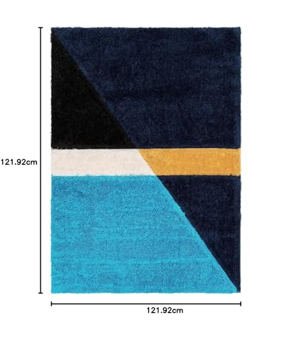 Image of Modern Quality Carpet /Trending Design Hand Woven Fluffy Rug /Mats for Bedroom /Dinning Hall /Living Room 2-inch Thick [Size 4x4 Feet Round]