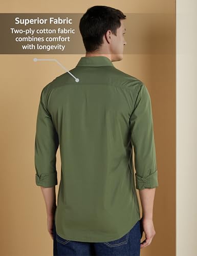 Image of Symbol Premium Men's Casual Cotton Poplin Shirt (Regular Fit)