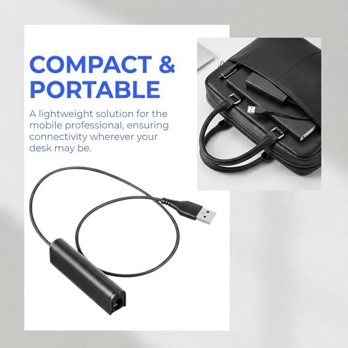 Hemobllo USB-Stecker Auf Rj9-Buchse Adapterkabel FüR Headset, Kompatibel Mit Computer, Pc, Laptop, Telefon, ZuverläSsige Verbindung, Schwarz, 56.5Cm