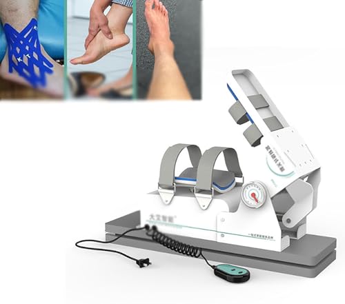 McbeAn Electric Ankle Rehabilitation Trainer, Plantar Flexion & Dorsiflexion Trainer with Angle Scale, Adjustable Full Angle Training 80°, with Remote Control, for Disabled, Stroke
