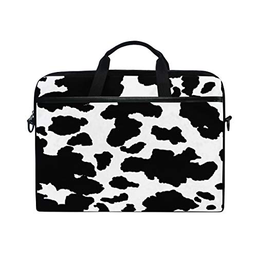 Laptop Bag Case Geometrical Animal Skin Cow Print Computer Protector Bag Travel Totes Briefcase with Shoulder Strap for Women Men Girl Boys