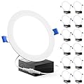 Sunco 12 Pack Recessed Lighting 6 Inch LED, Canless Ceiling Lights Slim with Junction Box, 850 LM, 14W (100W Equivalent), 6000K Daylight Deluxe, Dimmable, Wafer Thin, 50000 Lifetime Hours ETL.