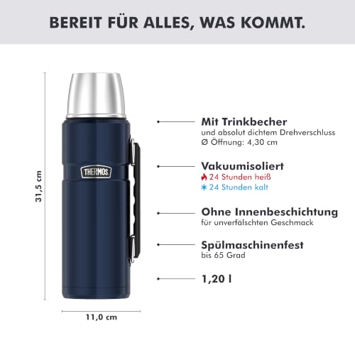 THERMOS STAINLESS KING Thermosflasche 1,20 l, 24 h heiß, midnight blue – Ansicht 3